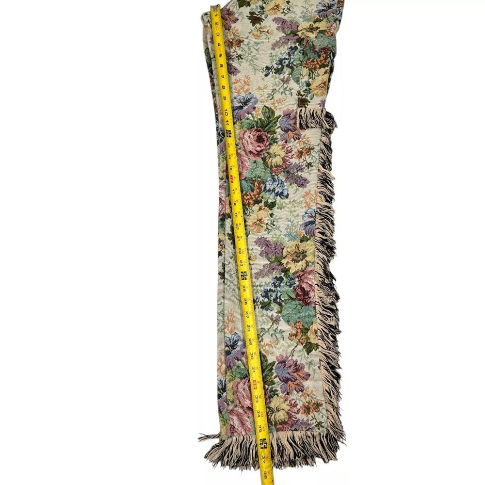 Vintage Guapi Floral Tapestry Mid Rise Frayed Edge Cargo Trouser Pants Size 30 - Picture 14 of 16